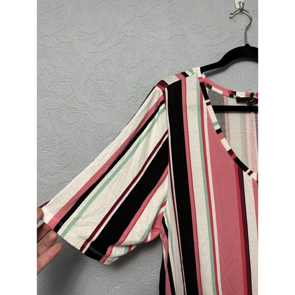 Lane Bryant Sz 18/20 Stripe Hi Lo Top D33 - Picture 2 of 4